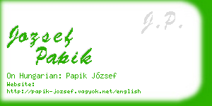jozsef papik business card